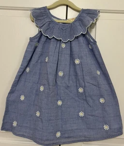 NWT Sweet Magnolia size 4T blue white yellow sleeveless daisy A-line dress girls - Picture 1 of 8