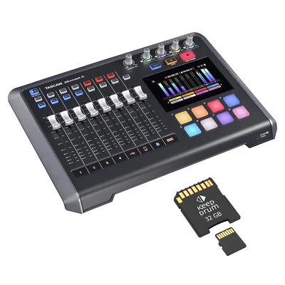 Tascam Mixcast 4 Podcast-Station Mischpult Workstation +  keepdrum Speicherkarte - Bild 1 von 4