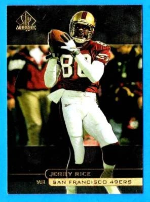 1998 Upper Deck SP Authenticd # 113 JERRY RICE (ex-mt) San Francisco 49ers - Image 1 of 2