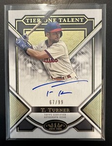 Trea Turner 2023 Topps Tier One Parallel Auto #/99 Phillies #T1TA-TT