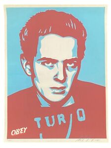 Shepard Fairey, Strummer Punk Obey Print 2002 Signed & Numbered, 18”x24”, 36/300