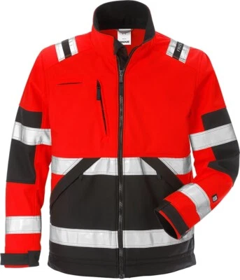 Fristads Warnschutz-Jacke High Vis Softshell-Jacke Kl. 2 4083 WYH Warnschutz-Rot - Bild 1 von 2
