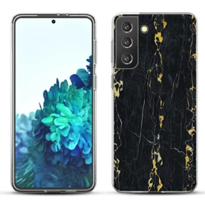 Slim TPU Case for Samsung Galaxy S21 5G - Marble / Gold/Black - Picture 1 of 3