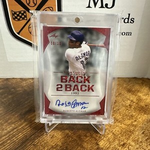 2022 Leaf in the Game Used 10/10 Back 2 Back Roberto Alomar Jack Morris Auto