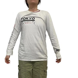 Topman White Black Long Sleeved T-shirt Mens Size M - Picture 1 of 7