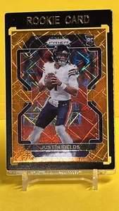 2021 Panini Prizm Football Orange laser Justin Fields Rookie (RC) #334 - Picture 1 of 2