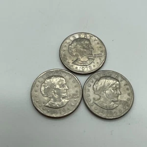 1979 D Susan B Anthony One Dollar Lot Of 3 $1 Liberty - Picture 1 of 8