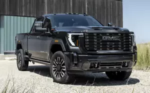 Parachoques delantero GMC Sierra 1500 negro brillante 2022+ estilo Denali - Imagen 1 de 3