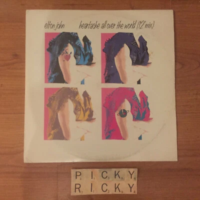 Elton John Heartache All Over The World 12' Mix vinyl Foto 1 de 4