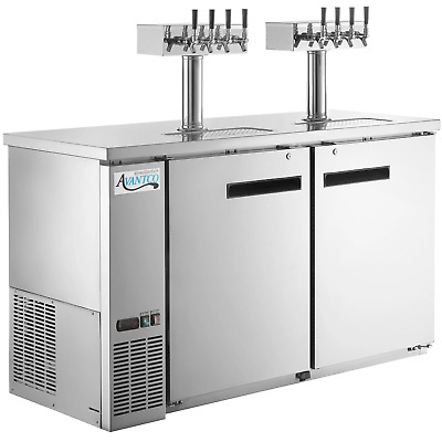 (2) Four Tap Kegerator Beer Dispenser - Stainless Steel, (2) 1/2 Keg Capacity • 3,403.52$