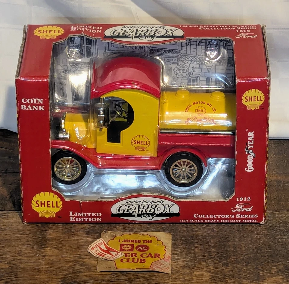 Gearbox Limited Edition 1 24 1912 Ford Shell Tanker Truck Coin Bank