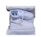 Women's Nike Air Force 1 Shadow White Crystal Sneakers Bling Model: CI0919-100 ♡