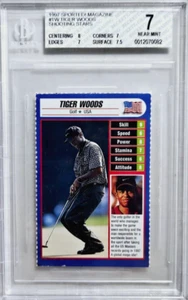 1997 Sported Magazine UK Tiger Woods Rookie Card RC BGS 7 NM PGA Golf - Bild 1 von 2