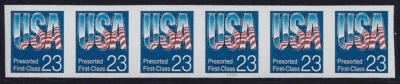 2607c - XF-SUP Imperf Error / EFO PNC6 #1111 "USA" Mint NH Cat $450+ - Image 1 of 2