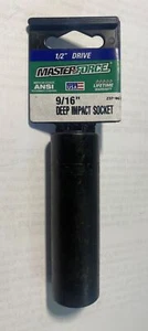 Masterforce MF35091 1/2" Drive 9/16" Deep Impact Socket 6pt. USA - Picture 1 of 1
