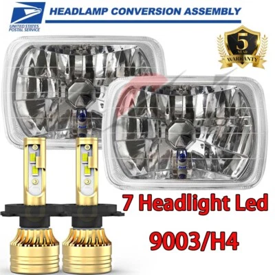 AQJ Pair 120W 5x7" 7x6" LED Headlights Hi/Low Fit for Ford F-650 F-750 2000-2015 - Image 1 of 4