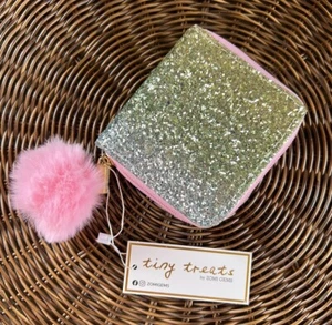 Zomi Gems Tiny Treats Kids Girls Wallet Glitter Silver Gold Pink Easter NWT - Picture 1 of 8