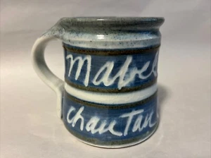 Handmade Pottery Mug Mabel Tainter 1984 Stamped Handle Signed Bottom - Picture 1 of 9