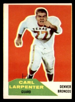 1960 Fleer Football #60 Carl Larpenter GD - Image 1 of 2