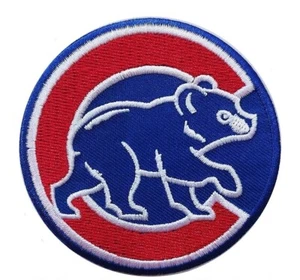 CHICAGO CUBS MLB TEAM EMBROIDERED BASEBALL IRON-ON PATCH...RARE CONFIGURATION... - Picture 1 of 2