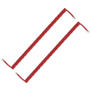 2 Pack 9.8 Feet(Coiled 1.6 Feet) Phone Cord for Landline, Red - Picture 1 of 6