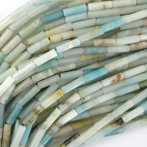 Cuentas tubo amazonita natural multicolor 13mm 15.5" hebra 4x13mm - Imagen 1 de 1