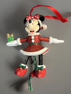 Disney Parks Minnie Mouse Pull String Marionette Christmas Ornament - Picture 1 of 4