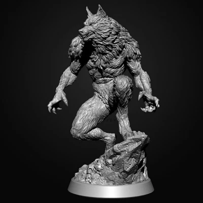 Evil Adventurer Werewolf Resin Figure Model Kit 1/24 Unassembled Unpainted Toy - Image 1 of 4