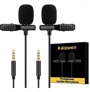 Kalawen Professional Lavalier Microphone 2 Pack Professional Omnidirectional (2) - Picture 1 of 6