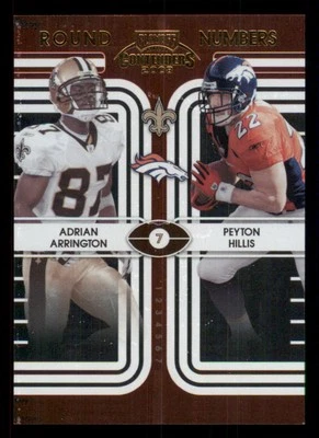 2008 Playoff Contenders Round Numbers #35 Adrian Arrington/Peyton Hillis /500 - Image 1 of 2
