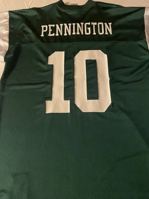 Camiseta deportiva verde NFL Reebok NY Jets Chad Pennington #10 talla grande Foto 1 de 4
