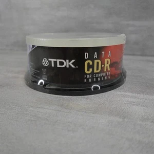 TDK CD-R 25 Pack Recordable Discs 80 Min Blank CDs 48x 700 MB Sealed New 25 Pcs - Picture 1 of 7