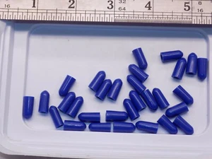 TOGGLE SWITCH BAT HANDLE CAPS, BLUE VINYL SLIP-ON, STANDARD FULL SIZE, 30pcs - Picture 1 of 4
