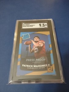 2017 Donruss #327 Patrick Mahomes III Bronze Press Proof SGC 9.5