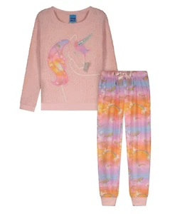 New Sleep On It Big Girls Shirt & Pants Pajamas Set Size Medium (10/12) MSRP $44 - Picture 1 of 2