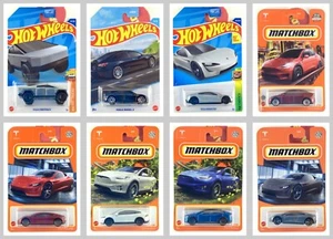 Tesla Roadster, Cybertruck, Model X Y 3 Hot Wheels Matchbox Elon You Pick & Save - Picture 1 of 36