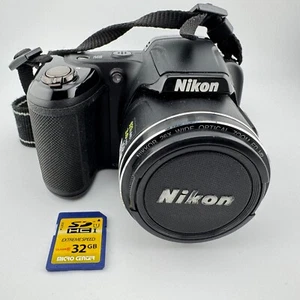 Nikon COOLPIX L810 16.1MP Red Digital Camera Bundle w/ 32GB SD Card TESTED WORKS - Picture 1 of 16