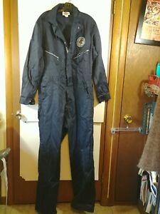 Dickies Men's Long Sleeve Coveralls, 44L, Dept. Of Justice Prison Patch, Costume