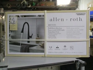 Bryton Matte Black Single Handle Pull-down Kitchen Faucet with Sprayer - Picture 1 of 6