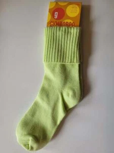 NWT Girls xl xxl 6 7 y Gymboree 2003 LEAPIN LILY PADS? green cuffed socks vtg - Picture 1 of 1