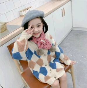 Kids winter soft cotton scarf- pink horse - Picture 1 of 2