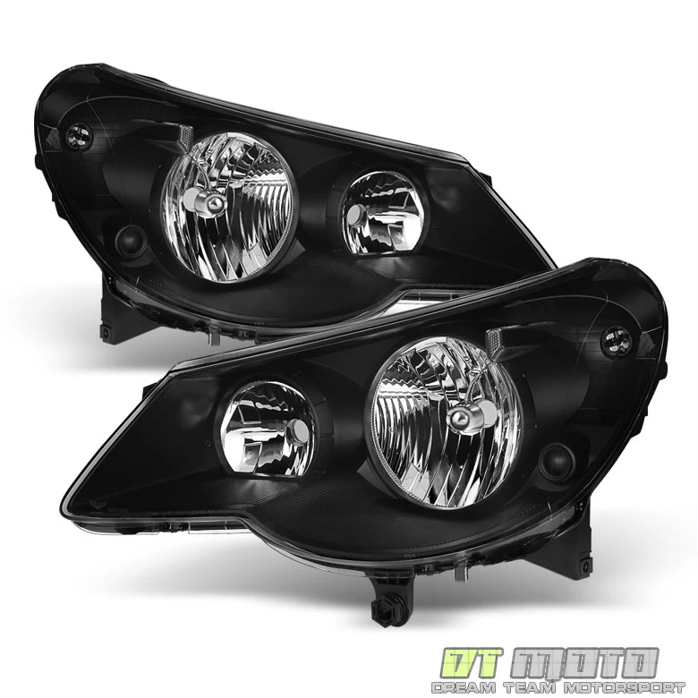 Blk 2007-2010 Chrysler Sebring Replacement Headlights Headlamps 07-10 Left+Right - Image 1 of 2