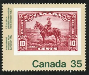Canada sc#911i Canada 82, Stamp on Stamp (RCMP Constable #223) LF paper, Mint-NH - Picture 1 of 8