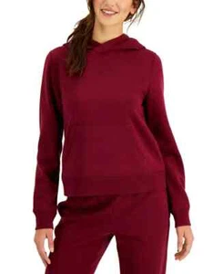 NWT! Ideology Women's Sz S Long Sleeves Fleece Hoodie Sweatshirt Top Red - Picture 1 of 7