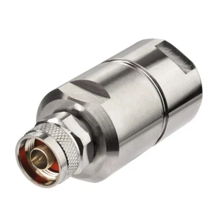 N Male Plug Twist 7/8 inch Flexible 7/18" Cable Connector For Corrugated Copper  - Picture 1 of 4