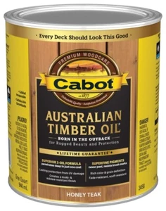 Cabot 3458 Australian Timber Oil Wood Stain and Protector, Honey Teak, 1 Quart - Picture 1 of 1