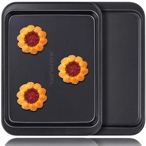 Baking Sheets Small Cookie Trays Nonstick Carbon Steel Baking Pan Bakeware Se... - Picture 1 of 7
