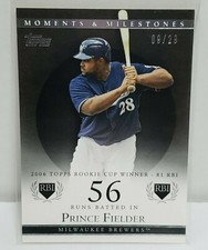 PRINCE FIELDER Milwaukee Brewers 2007 Topps Moments & Milestones Card #59 09/29