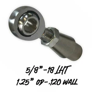 5/8" Left Thread Rod End Kit Chromoly PTFE Heim Joint with Bung 1.25" .120 Wall - Picture 1 of 8