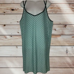 Plus Size - XXL - Light Blue Polka Dot Nightgown - Strappy Criss-Cross Back - Picture 1 of 5